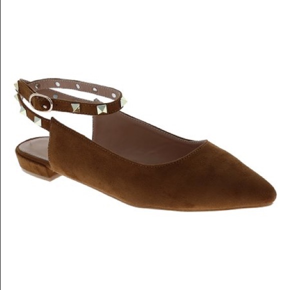 $15 🔺Valentino Vibes tie up ankle studded flats - Picture 2 of 8